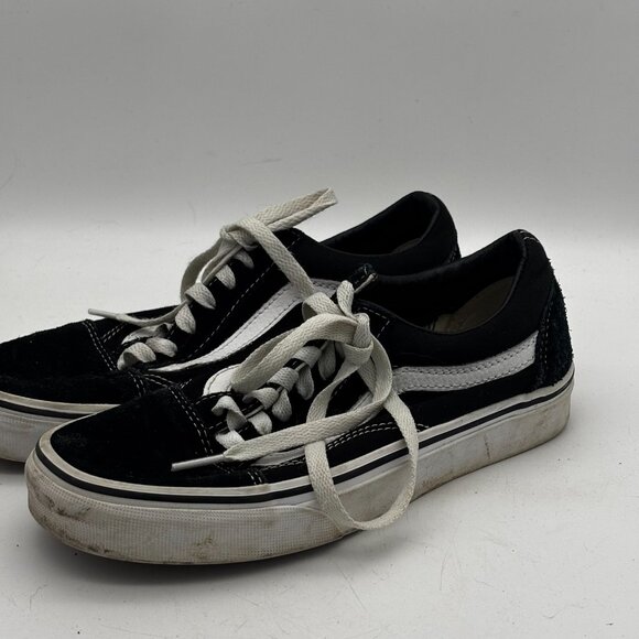 Vans Old Skool Suede Black White Low Top Lace Up Skate Shoes Womens 6 Mens 4.5 - Picture 5 of 7